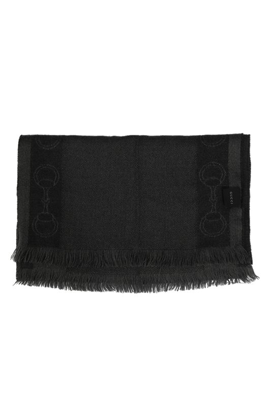 Gucci Horsebit Graphite Scarf