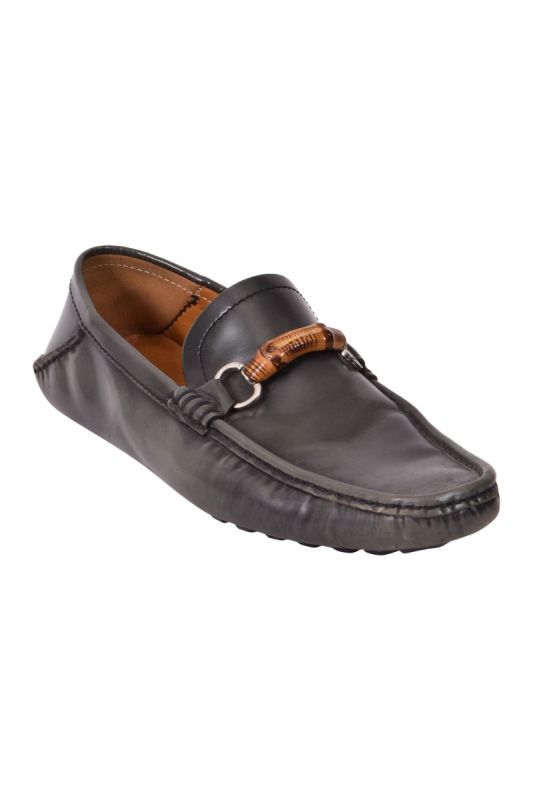 Gucci Horsebit Leather Bamboo Loafers