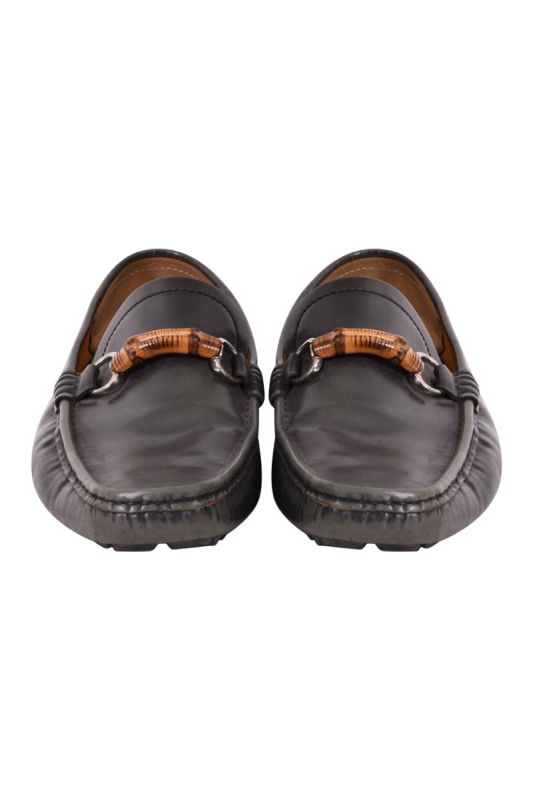 Gucci Horsebit Leather Bamboo Loafers