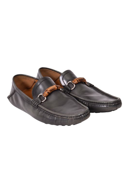Gucci Horsebit Leather Bamboo Loafers