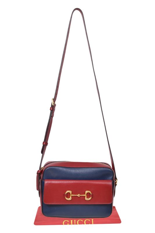 Gucci Horsebit Red/Blue Crossbody Bag