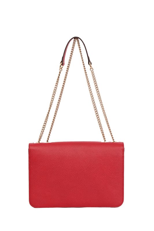 Gucci Interlocking Chain Shoulder Red Bag