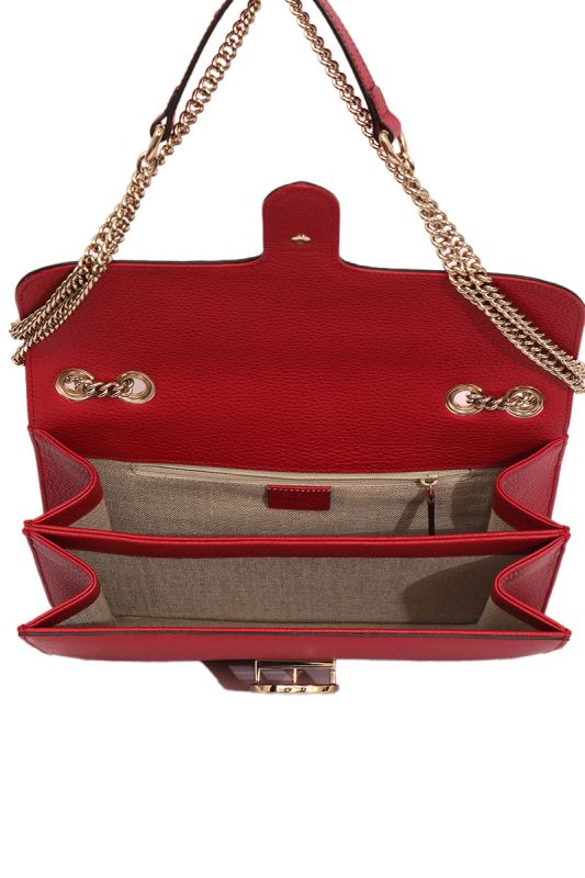 Gucci Interlocking Chain Shoulder Red Bag