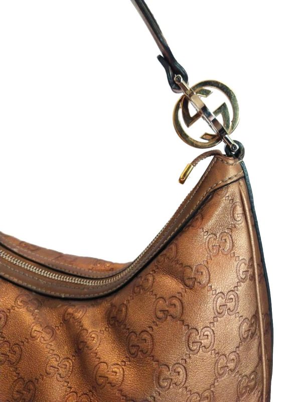 GUCCI LEATHER GG TWINS HOBO
