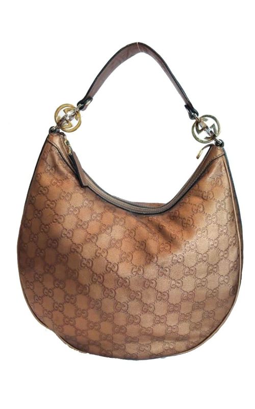 GUCCI LEATHER GG TWINS HOBO