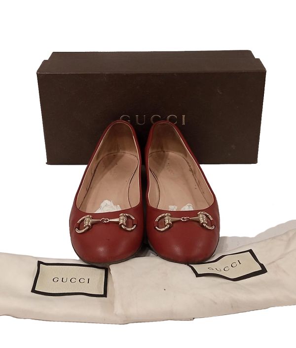 Gucci Leather Horsebit Ballet Flats