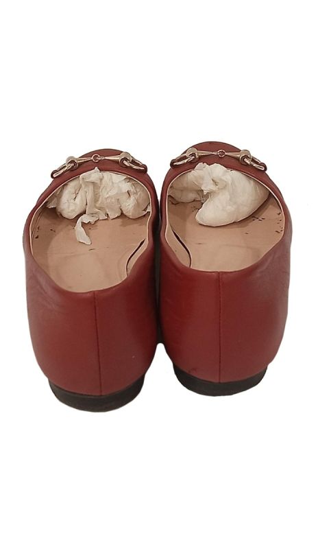 Gucci Leather Horsebit Ballet Flats