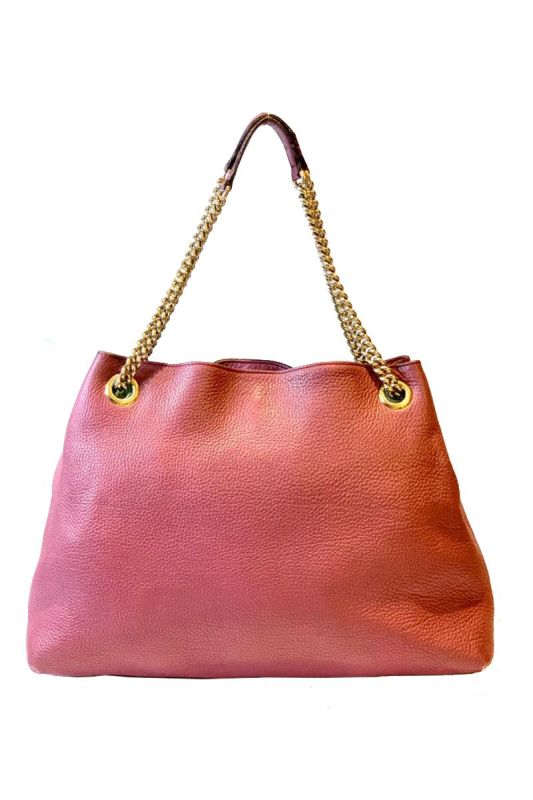 GUCCI LEATHER SOHO TOTE BAG RT51-10