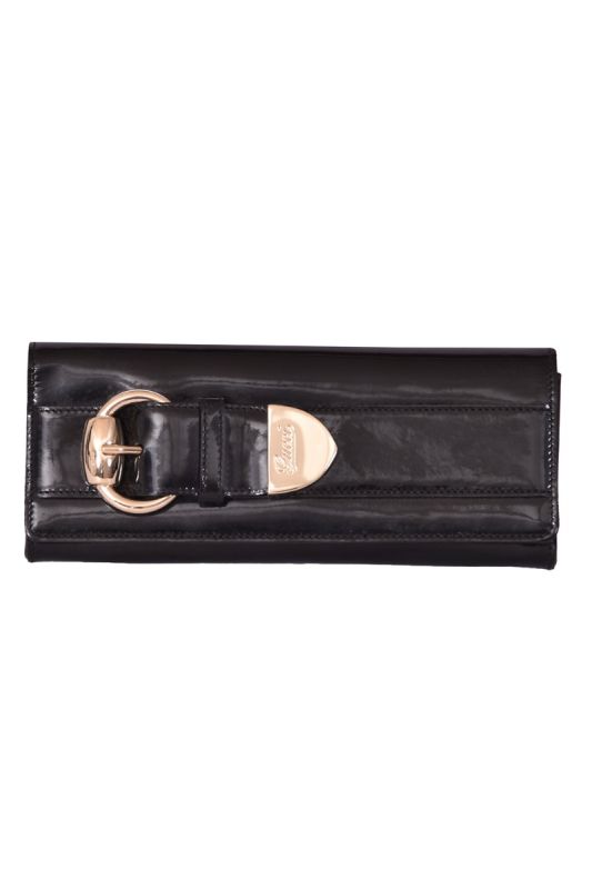 Gucci Patent Leather Buckle Clutch
