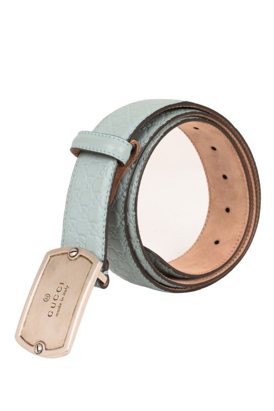 GUCCI LOGO BABY BLUE BELT