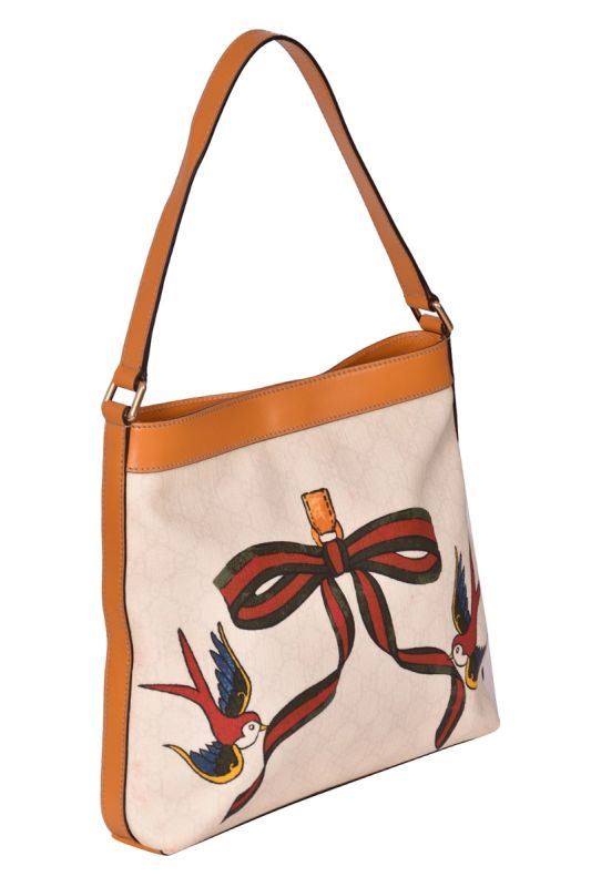 Gucci Meier Bird Ribbon Tattoo Hobo Bag