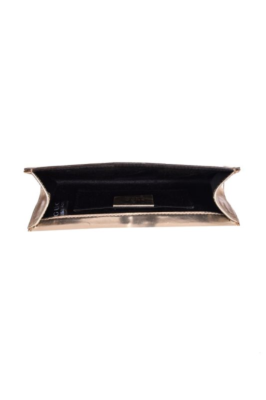 Gucci Metallic Gold Leather Gem Clutch