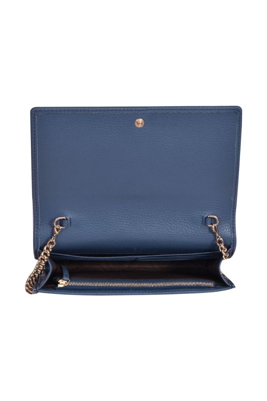 Gucci Mini Soho Pebbled Leather WalletOn Chain