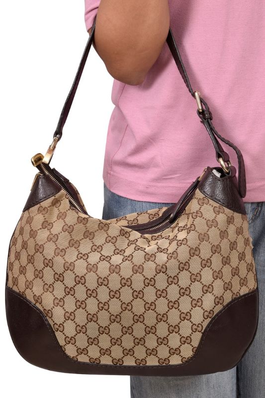 Gucci Monogram Charlotte Medium Hobo Bag