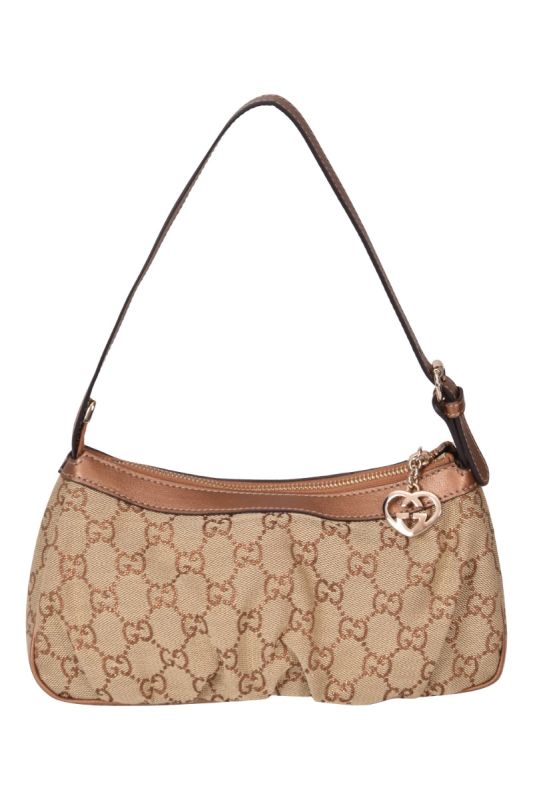 Gucci Monogram Heart Shaped Interlocking Pochette Bag