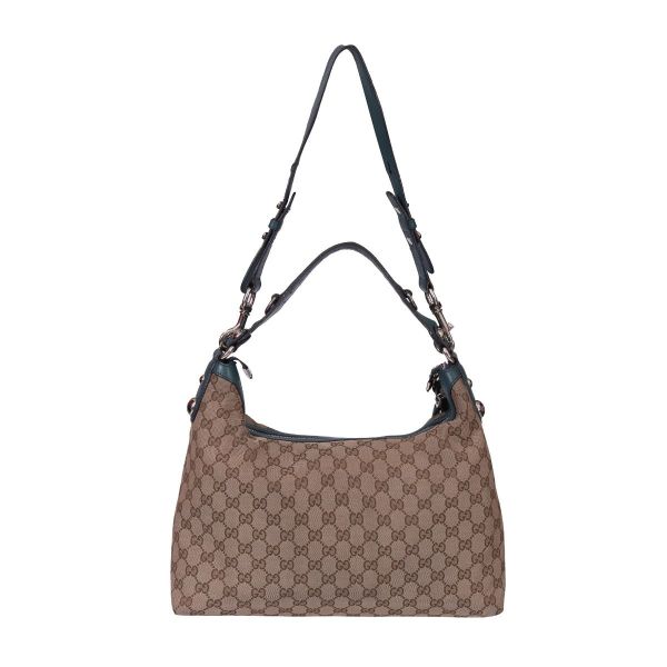 GUCCI MONOGRAM LABELLOV FABRIC HOBO BAG