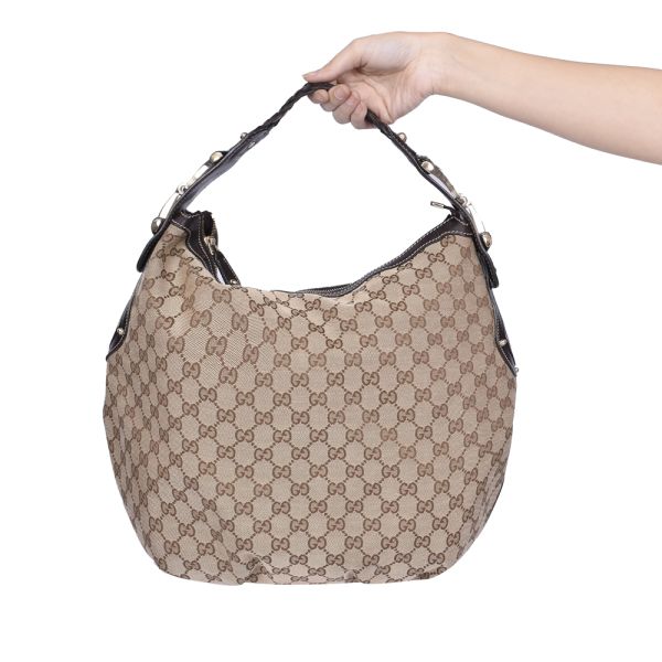 GUCCI MONOGRAM PELHAM HOBO BAG 