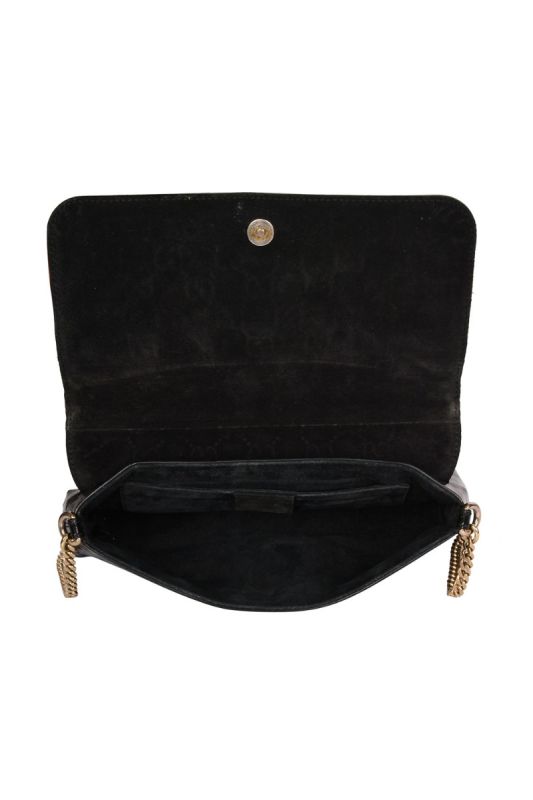 GUCCI MONOGRAM SIMA PATENT LEATHER BAG