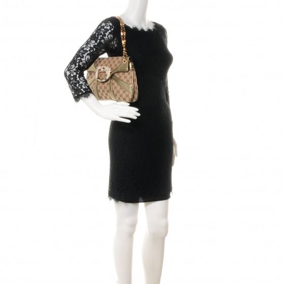 GUCCI MONOGRAM TOM FORD JEWELED DRAGON BAG