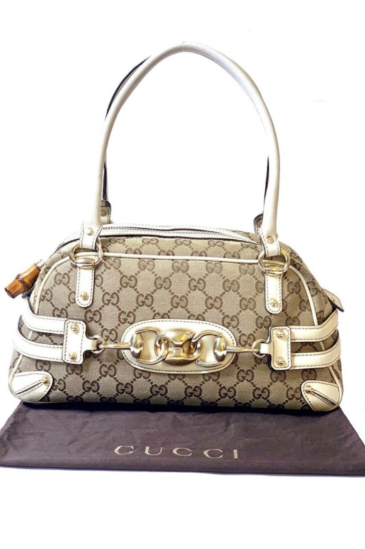 GUCCI MONOGRAM WAVE BOSTON BAG