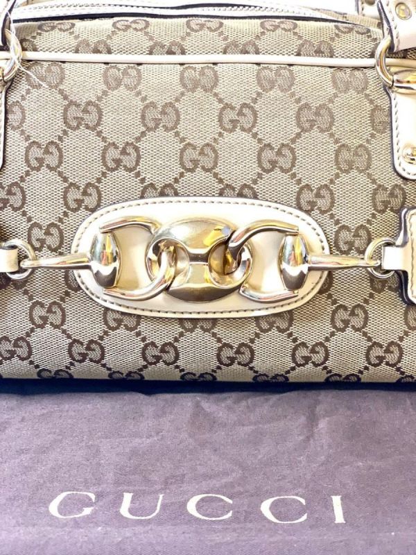 GUCCI MONOGRAM WAVE BOSTON BAG