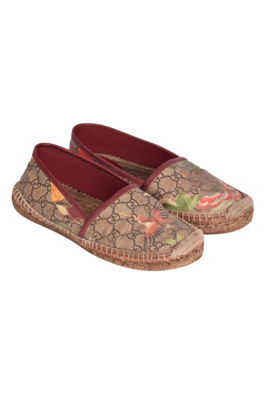 Gucci Multicolor Tian Print GG Supreme Canvas Espadrilles