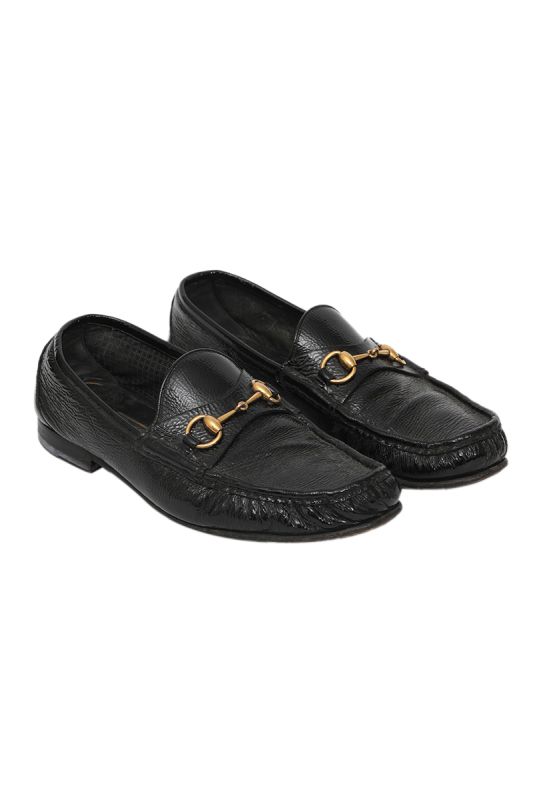 Gucci Patent Leather Horsebit Loafers