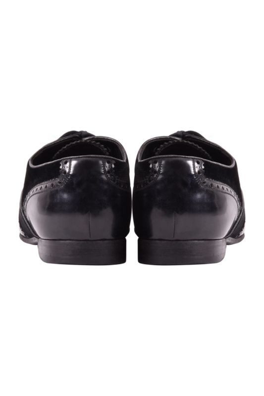 Gucci Patent Leather/Suede Lace up Block Heel Oxfords