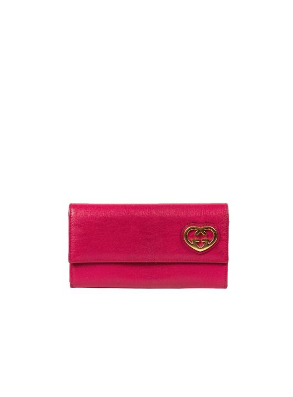 GUCCI PINK GG LEATHER WALLET