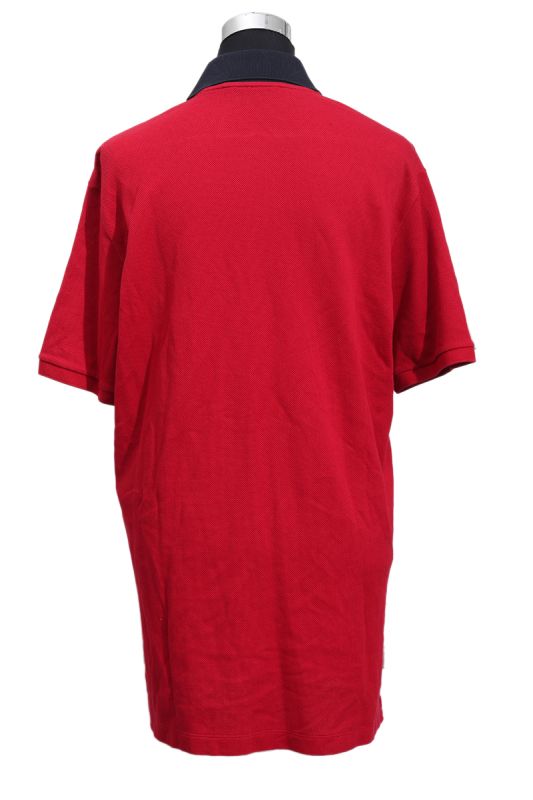 Gucci Red Cotton Pique GG Embroidered T-Shirt
