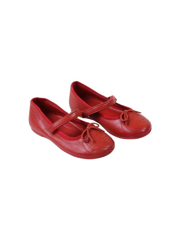 GUCCI RED LEATHER GG VELCRO PUMPS