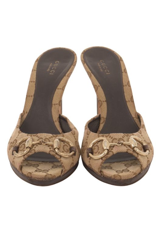 GUCCI SIGNATURE MONOGRAM STILETTO HEELS