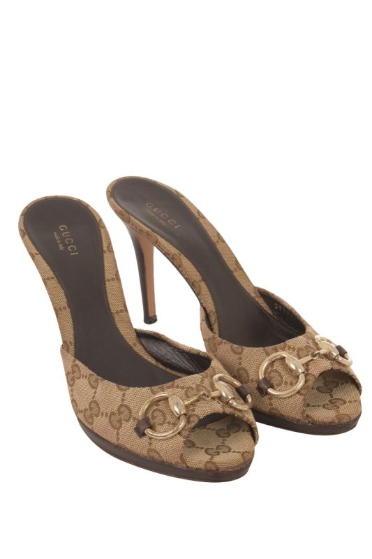 GUCCI SIGNATURE MONOGRAM STILETTO HEELS