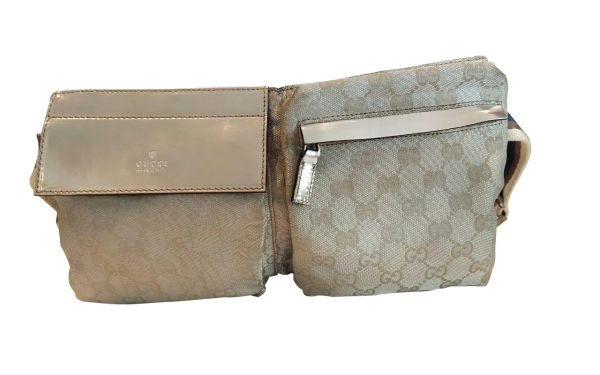 GUCCI SILVER GUCCISSIMA BELT BAG