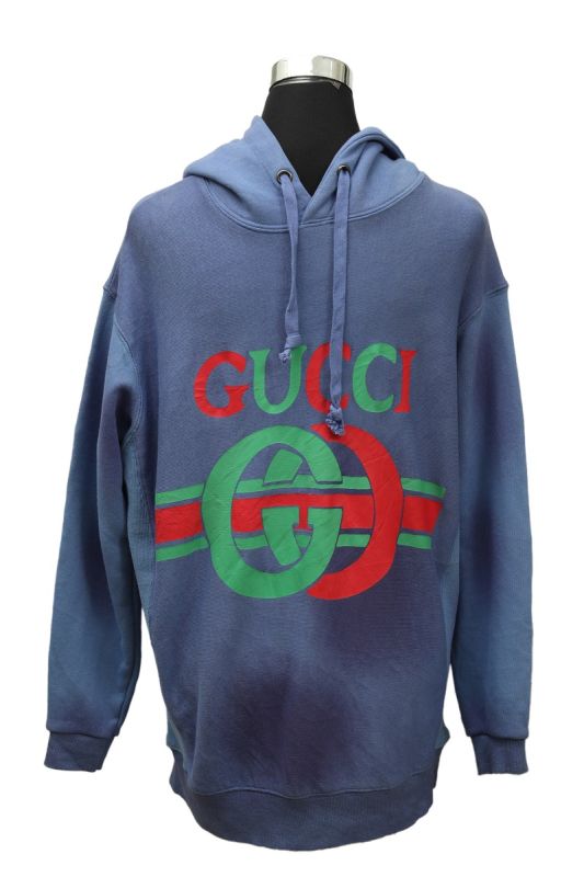 Gucci Size M GG Interlocking Print Hoodie