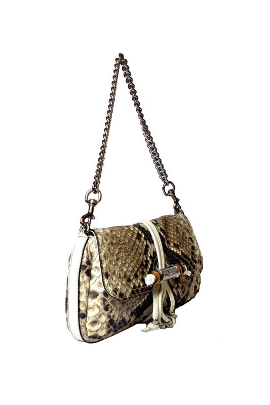 GUCCI SMALL EXOTIC LEATHER BAMBOO SLING