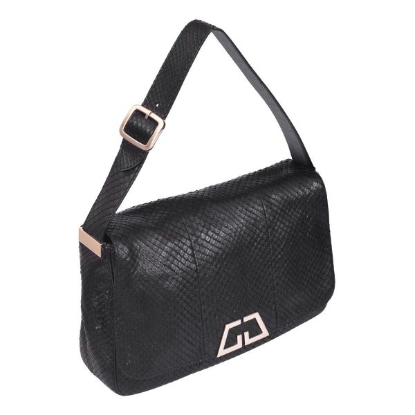 GUCCI SNAKESKIN G SQUARE MEDIUM SHOULDER BAG