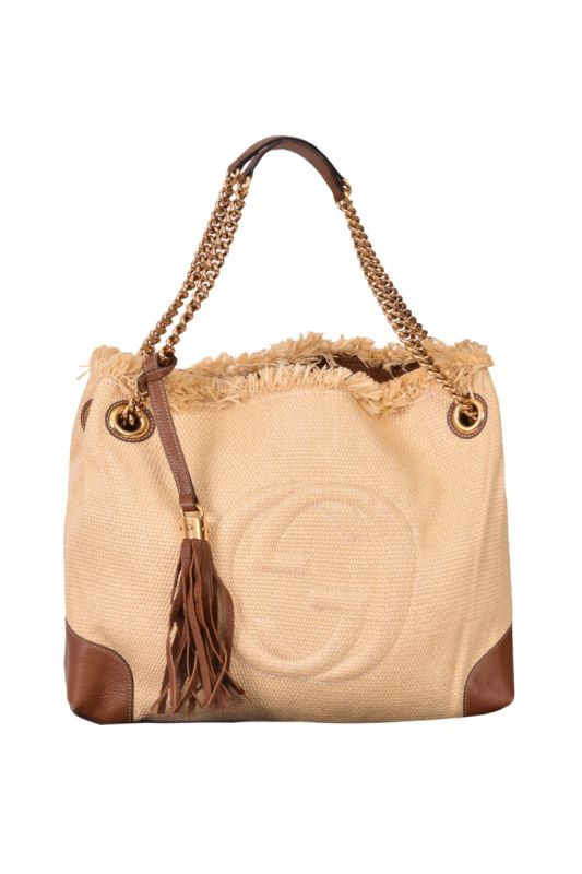 Gucci Soho Fringe Tassel Raffia Bag