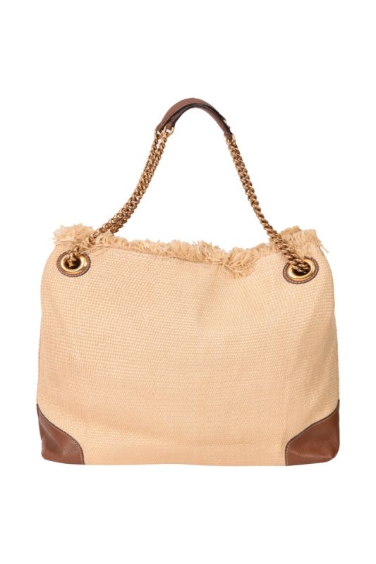 Gucci Soho Fringe Tassel Raffia Bag