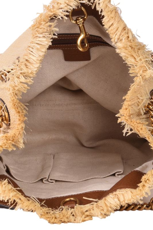 Gucci Soho Fringe Tassel Raffia Bag