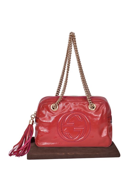 Gucci Soho Patent Leather Small Shoulder Bag
