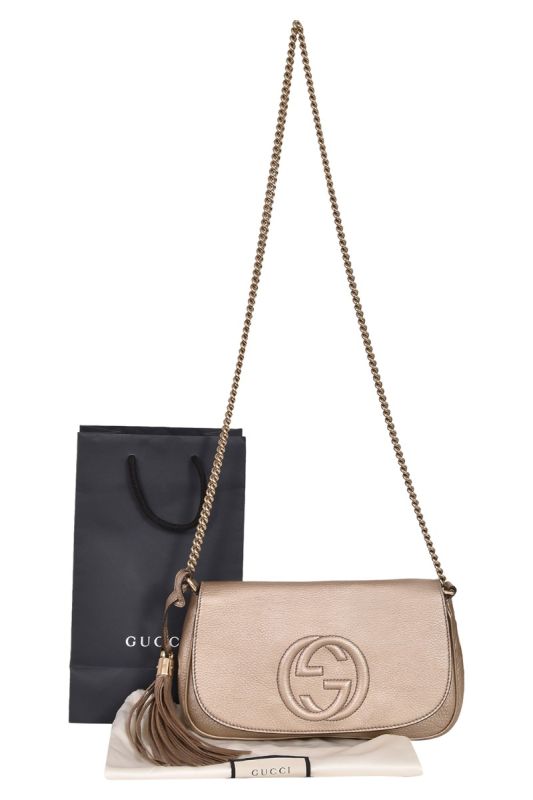 Gucci Soho Pebbled Crossbody Bag