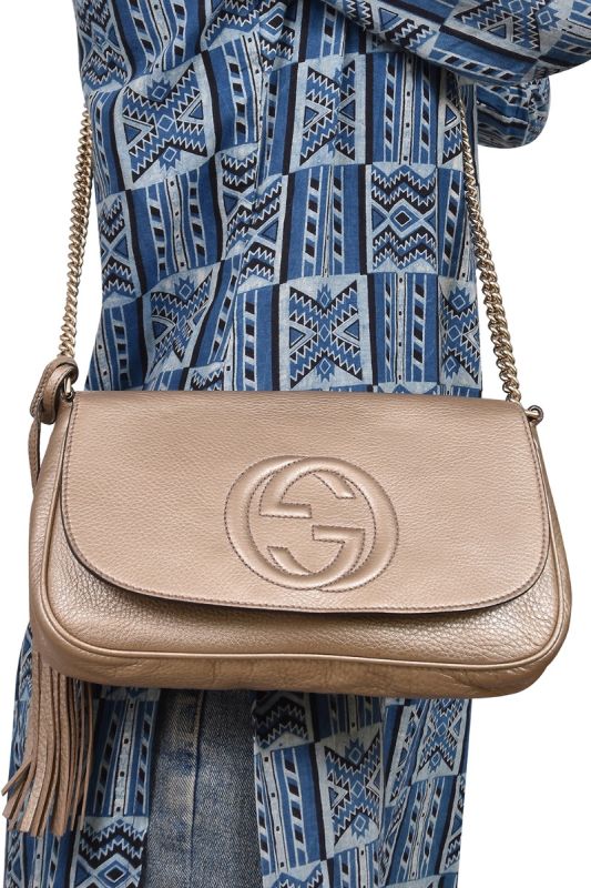 Gucci Soho Pebbled Crossbody Bag