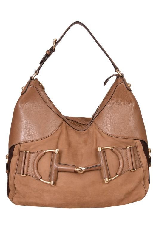 Gucci Tan Leather Horsebit Heritage Hobo Bag