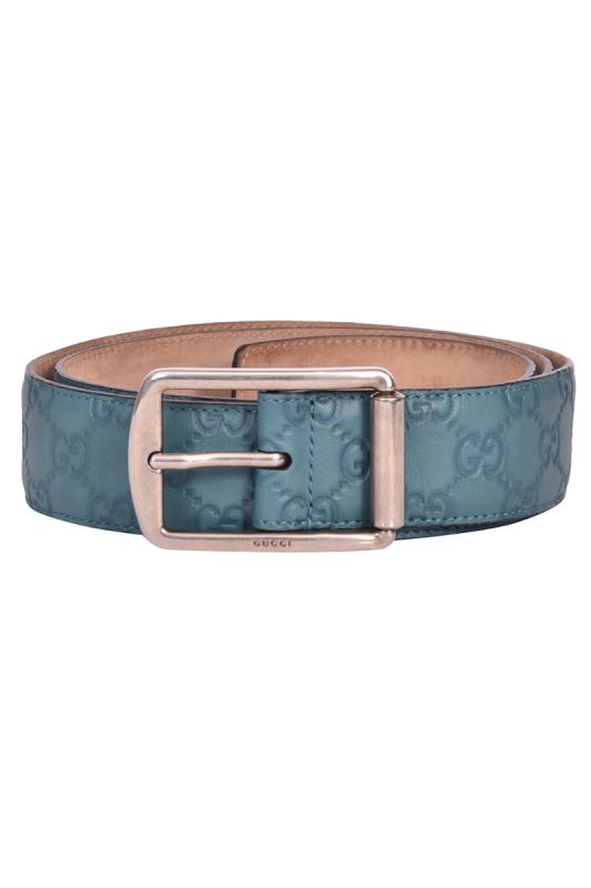 Gucci Teal Guccissima Belt RT135-10