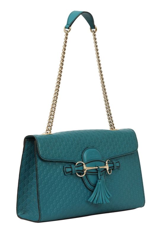 Gucci Teal Microguccissima Leather Emily Shoulder Bag RT179-1065