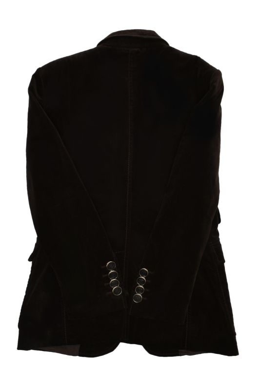 GUCCI VELVET LOGO EMBROIDERED BLAZER