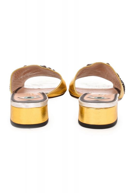 GUCCI WANGY EMBELLISHED FLAT SLIDES