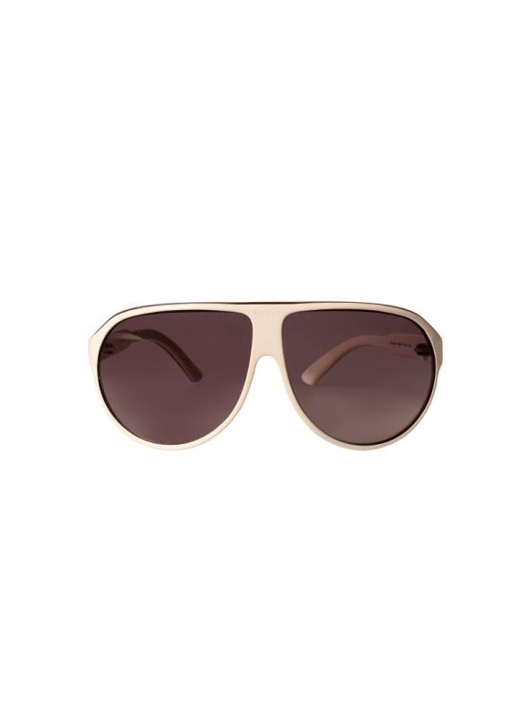GUCCI WHITE HAVANA AVIATOR SUNGLASSES