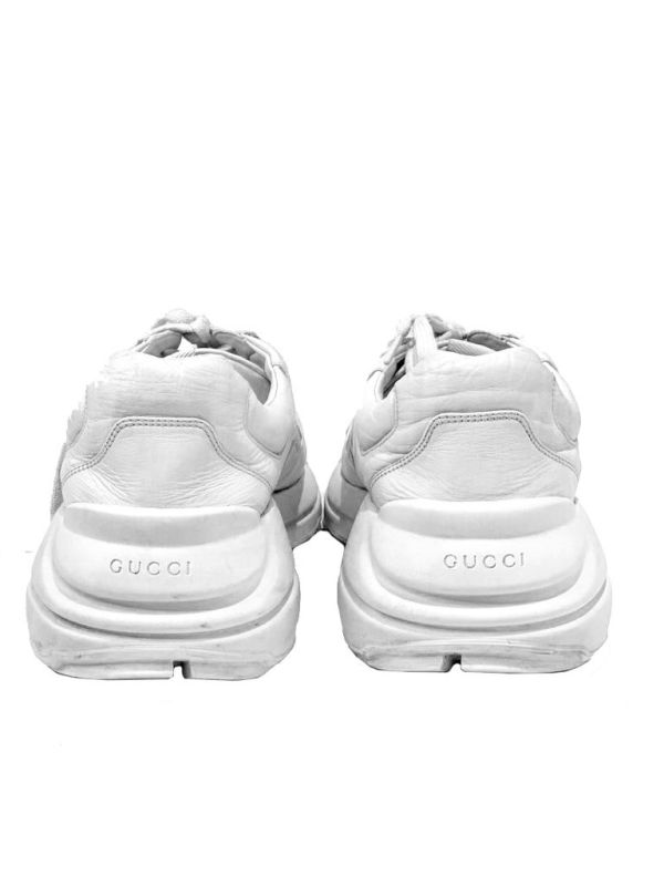 GUCCI WHITE RYTHON LOGO SNEAKERS